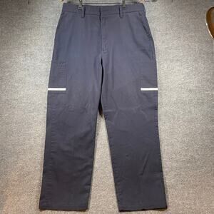 FedEx Uniform Pants By Stan Herman Men's 38R (36X31) Blue Reflective Cargo